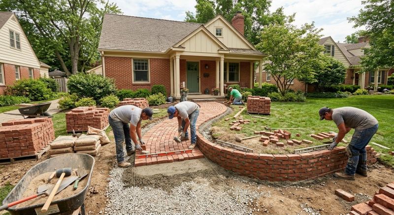Brick Walkway Installation in Fairfield County, CT