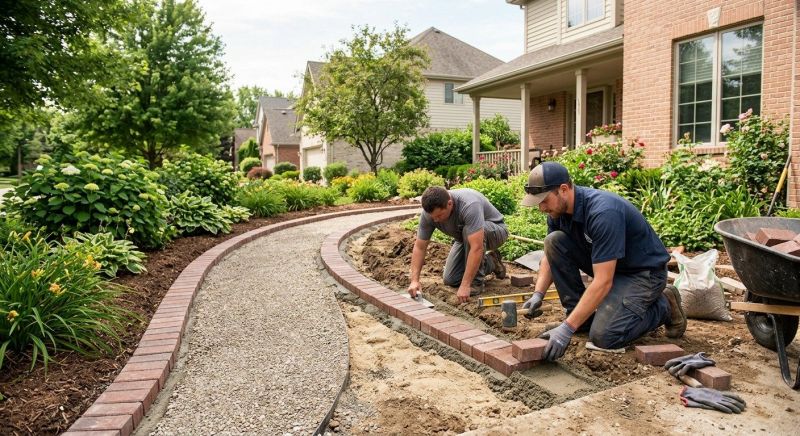 Brick Hardscaping Installation in Boston, MA